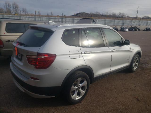 5UXWX5C51BL706856 - 2011 BMW X3 XDRIVE2 SILVER photo 3