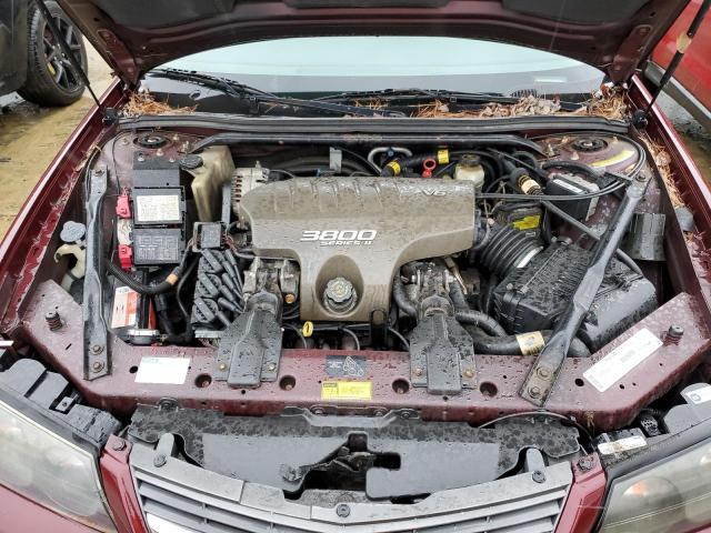 2G1WF55K8Y9328177 - 2000 CHEVROLET IMPALA BURGUNDY photo 11