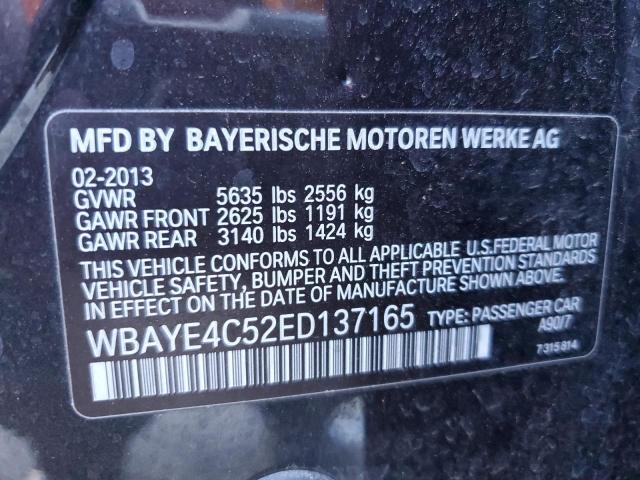 WBAYE4C52ED137165 - 2014 BMW 740 LI CHARCOAL photo 12