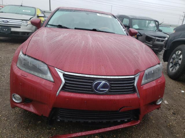 JTHBS1BL7D5003565 - 2013 LEXUS GS 450H RED photo 5