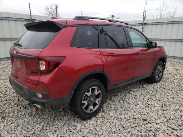 5FNYF8H62NB007520 - 2022 HONDA PASSPORT T RED photo 3