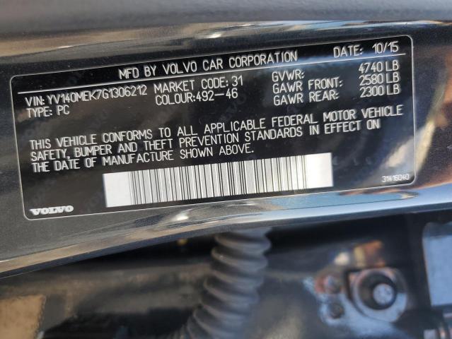 YV140MEK7G1306212 - 2016 VOLVO V60 T5 PRE CHARCOAL photo 12