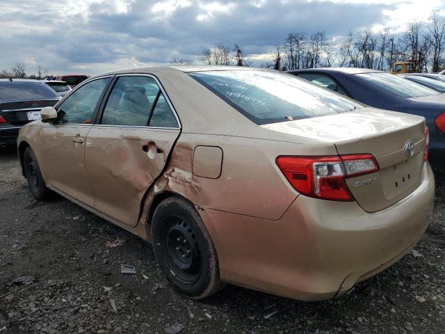 4T1BF1FK6CU017447 - 2012 TOYOTA CAMRY BASE GOLD photo 2