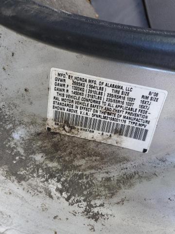 5FNRL38219B001176 - 2009 HONDA ODYSSEY LX SILVER photo 13