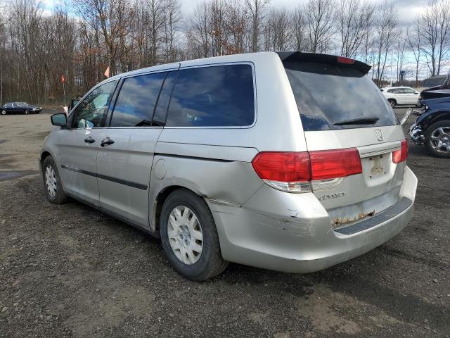 5FNRL38219B001176 - 2009 HONDA ODYSSEY LX SILVER photo 2