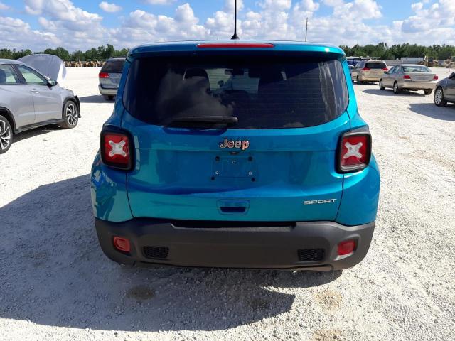 ZACNJAAB4KPK46004 - 2019 JEEP RENEGADE S TEAL photo 6
