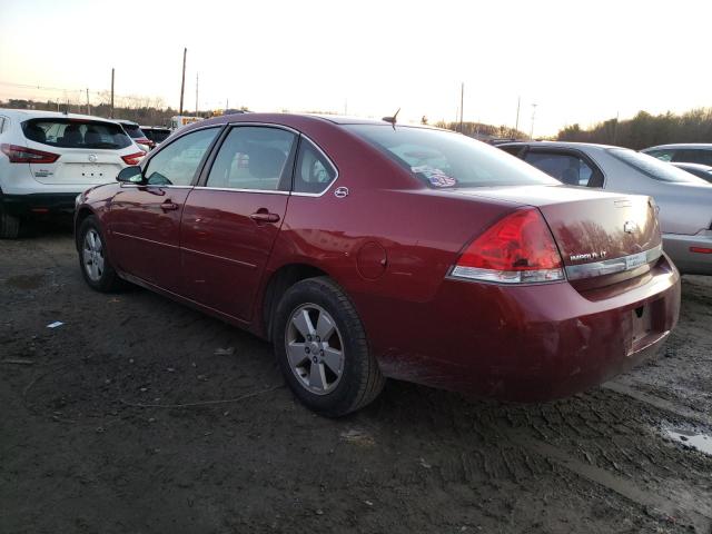 2G1WT58N879197037 - 2007 CHEVROLET IMPALA RED photo 2