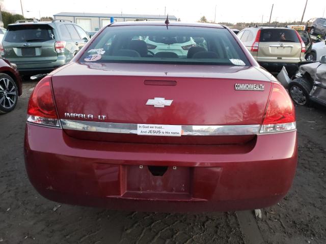 2G1WT58N879197037 - 2007 CHEVROLET IMPALA RED photo 6