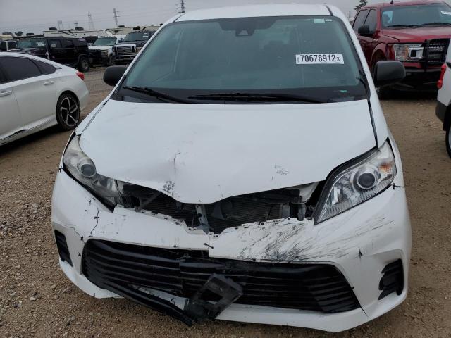 5TDZZ3DC8LS022591 - 2020 TOYOTA SIENNA L WHITE photo 5