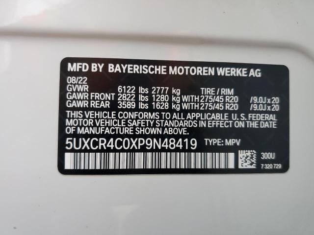 5UXCR4C0XP9N48419 - 2023 BMW X5 SDRIVE WHITE photo 13