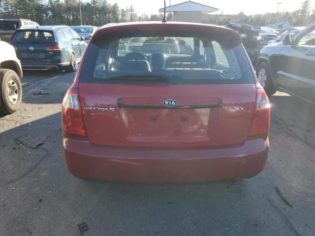 KNAFE162285016738 - 2008 KIA SPECTRA5 5 RED photo 6