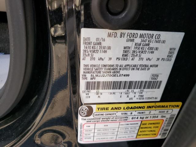 5LMJJ2JT0GEL07499 - 2016 LINCOLN NAVIGATOR 黑色 照片 10