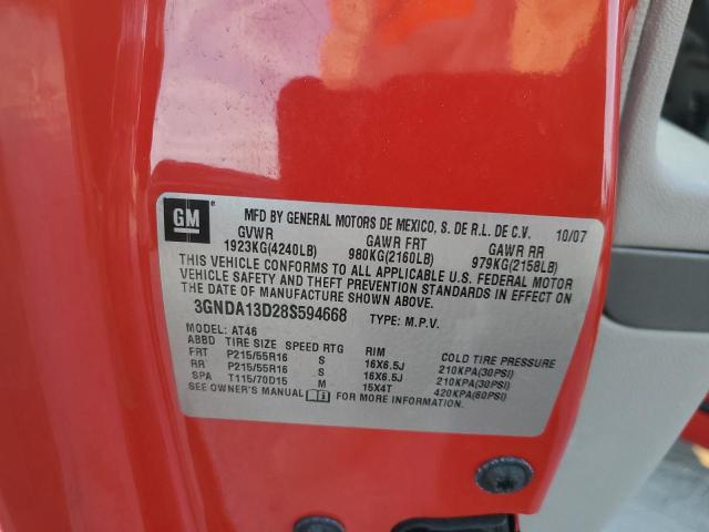 3GNDA13D28S594668 - 2008 CHEVROLET HHR LS 红色 照片 13