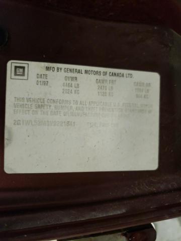 2G1WL52M3V9221841 - 1997 CHEVROLET LUMINA BAS 栗色 照片 12