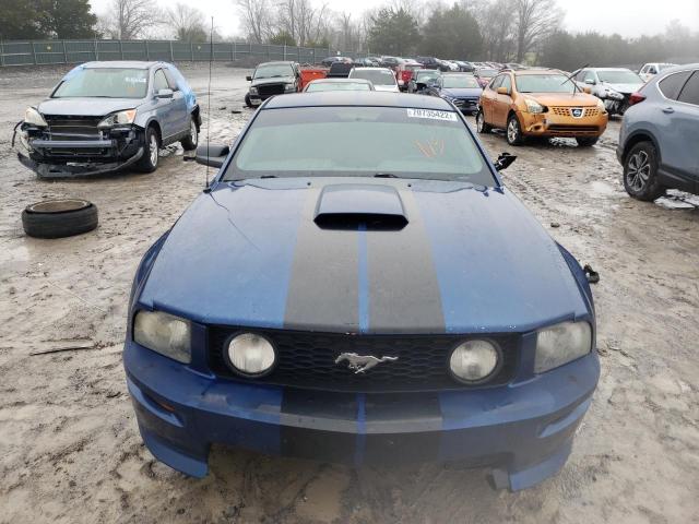 1ZVHT82H375346307 - 2007 FORD MUSTANG GT BLUE photo 5