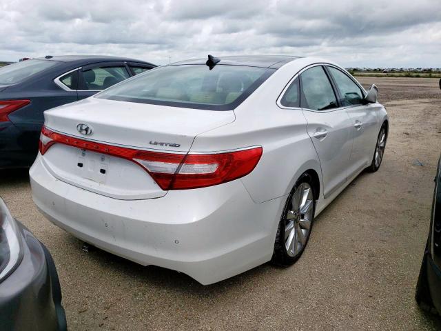 KMHFH4JG9FA449973 - 2015 HYUNDAI AZERA LIMI WHITE photo 4