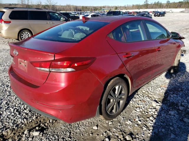 KMHD84LF9JU474004 - 2018 HYUNDAI ELANTRA SE RED photo 4