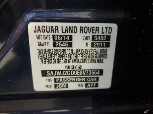 SAJWJ2GD0E8V73664 - 2014 JAGUAR XJL PORTFO BLUE photo 12