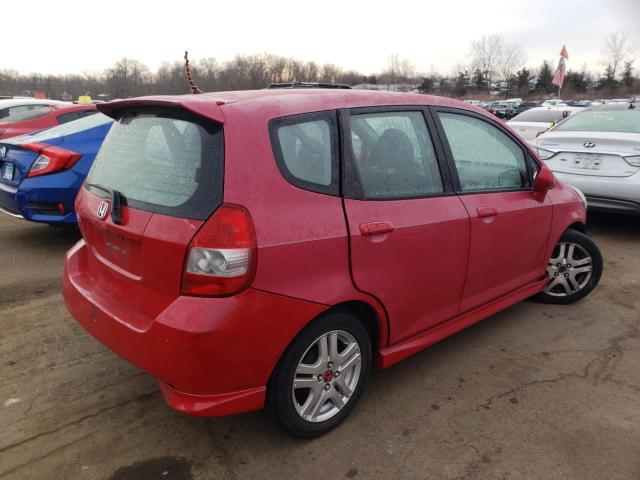 JHMGD38647S035652 - 2007 HONDA FIT S RED photo 3