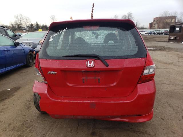 JHMGD38647S035652 - 2007 HONDA FIT S RED photo 6