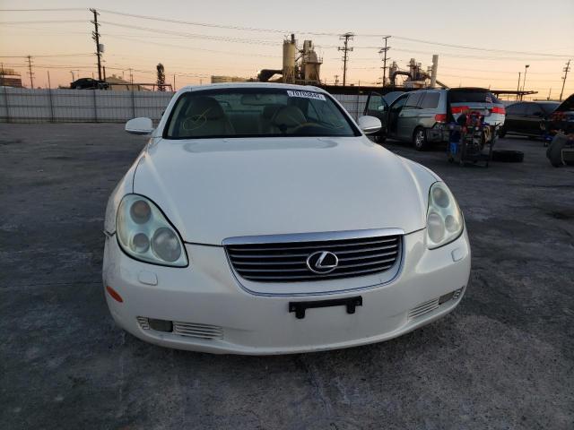 JTHFN48YX40052608 - 2004 LEXUS SC 430 WHITE photo 5