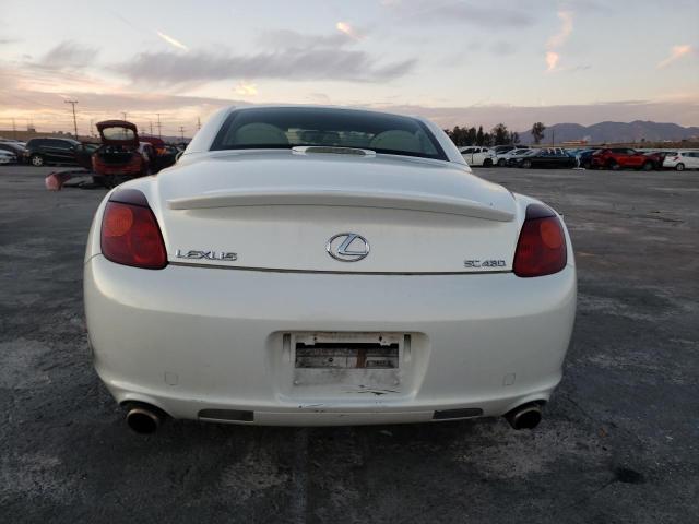 JTHFN48YX40052608 - 2004 LEXUS SC 430 WHITE photo 6