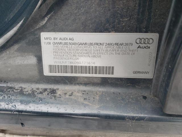 WAUVF78K09A171614 - 2009 AUDI A4 2.0T AV CHARCOAL photo 12