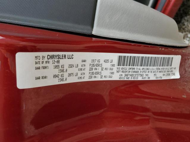 3A8FY48919T577903 - 2009 CHRYSLER PT CRUISER RED photo 12