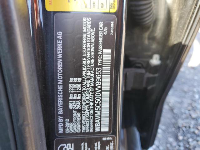 WBAVM5C50DVV89653 - 2013 BMW X1 XDRIVE3 BLACK photo 12