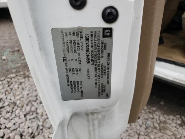 1GNDV23198D141986 - 2008 CHEVROLET UPLANDER L Ağ foto 13