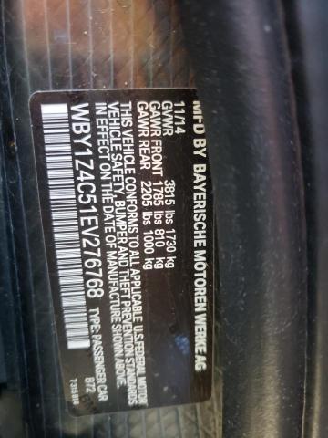 WBY1Z4C51EV276768 - 2014 BMW I3 REX SILVER photo 12