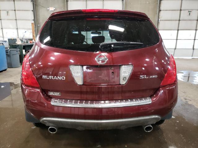 JN8AZ08W37W650746 - 2007 NISSAN MURANO BURGUNDY photo 6