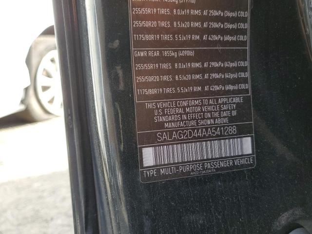 SALAG2D44AA541288 - 2010 LAND ROVER LR4 შავი ფოტო 13