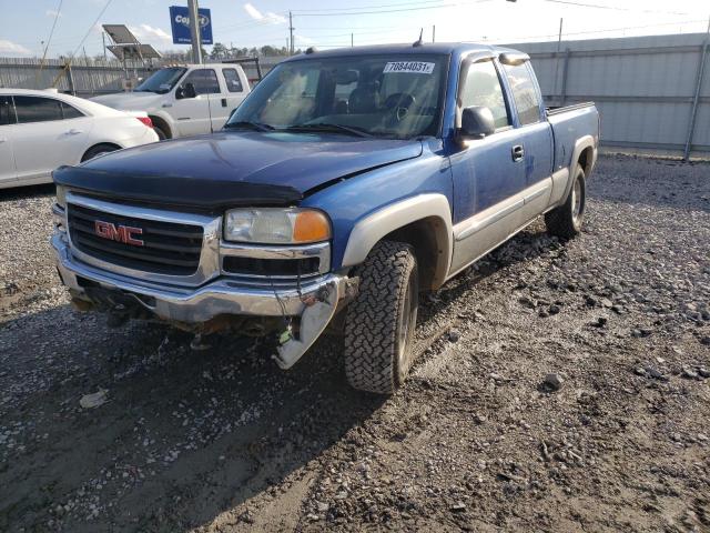 1GTEK19T34Z306811 - 2004 GMC SIERRA1500 BLUE photo 2