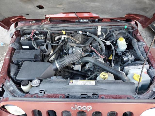 1J4GB59107L227614 - 2007 JEEP WRANGLER S MAROON photo 12