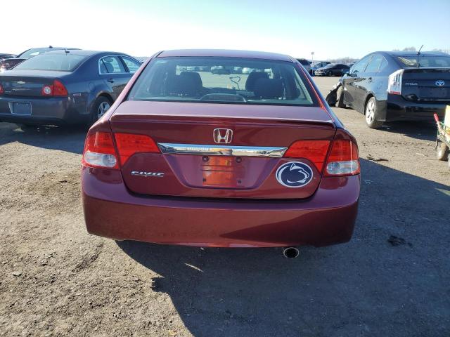 19XFA1F65AE037286 - 2010 HONDA CIVIC LX-S BURGUNDY photo 6