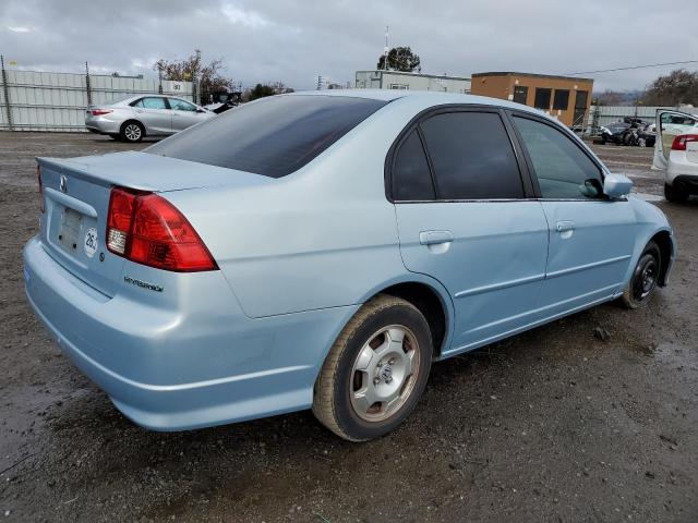 JHMES95665S002038 - 2005 HONDA CIVIC HYBR BLUE photo 3