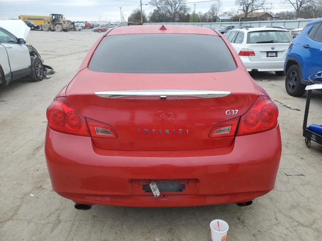 JN1CV6AP8AM403363 - 2010 INFINITI G37 BASE RED photo 6