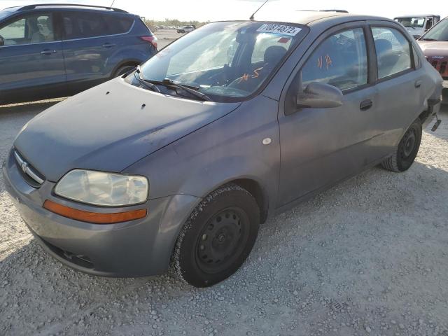 KL1TD56606B535442 - 2006 CHEVROLET AVEO BASE GRAY photo 1