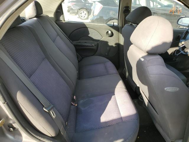 KL1TD56606B535442 - 2006 CHEVROLET AVEO BASE GRAY photo 10