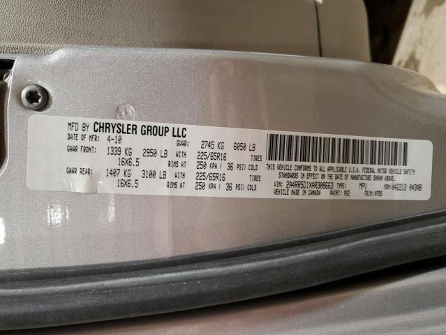 2A4RR5D1XAR308663 - 2010 CHRYSLER TOWN & COU 银色 照片 13