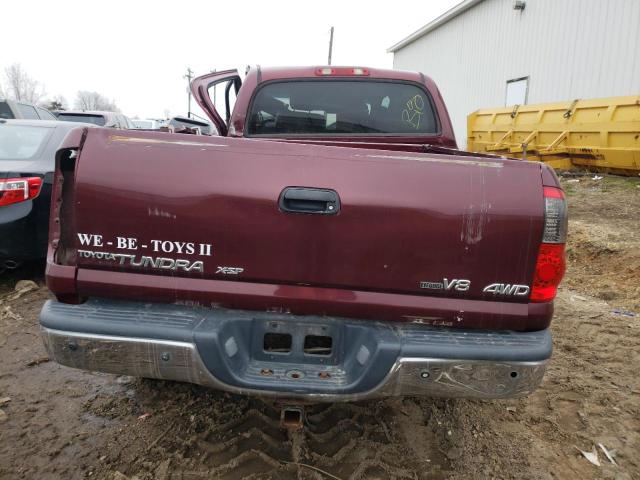 5TBDT44106S530728 - 2006 TOYOTA TUNDRA DOU BURGUNDY photo 6