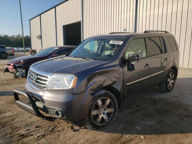 5FNYF4H95EB023861 - 2014 HONDA PILOT TOUR GRAY photo 1