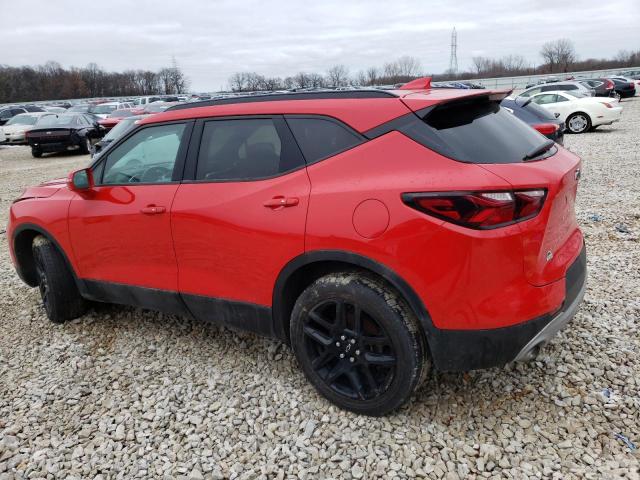 3GNKBHRS4KS612663 - 2019 CHEVROLET BLAZER 3LT RED photo 2