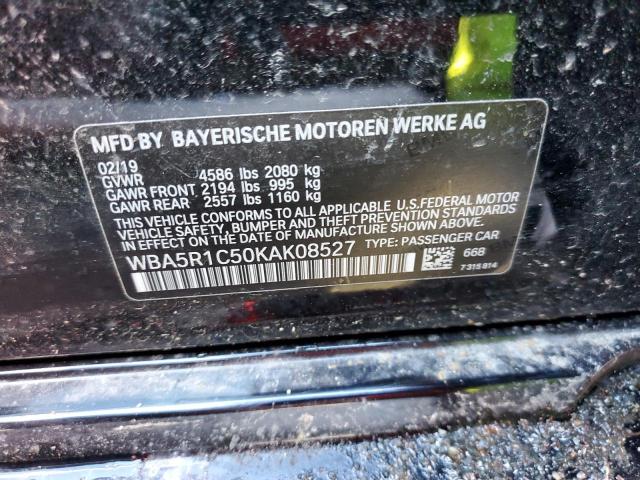 WBA5R1C50KAK08527 - 2019 BMW 330I BLUE photo 12