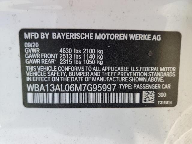 WBA13AL06M7G95997 - 2021 BMW M235XI WHITE photo 12