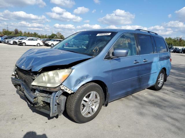 5FNRL38706B094442 - 2006 HONDA ODYSSEY EX BLUE photo 1