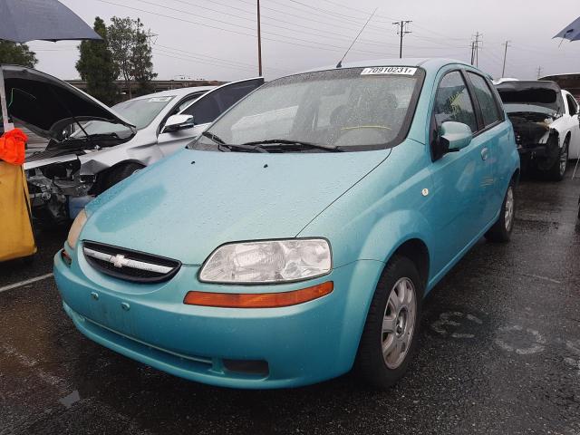 KL1TD62625B293764 - 2005 CHEVROLET AVEO BASE TURQUOISE photo 2