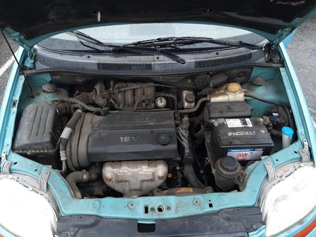 KL1TD62625B293764 - 2005 CHEVROLET AVEO BASE TURQUOISE photo 7