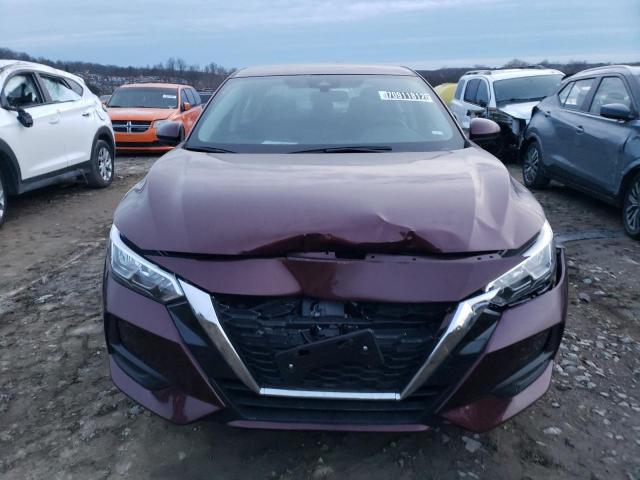 3N1AB8CV9NY257890 - 2022 NISSAN SENTRA SV MAROON photo 5